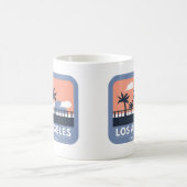 Los Angeles California Retro Skyline Design Kaffeetasse (Mittel)