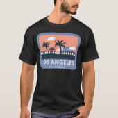 Los Angeles California Retro Skyline Design T-Shirt (Vorderseite)