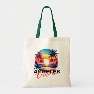 Los Angeles California Retro Sunset Beach Vibes Tragetasche