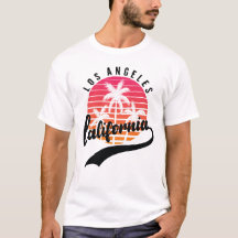 Los Angeles, California Retro Sunset Men's T - Shi