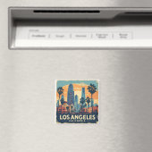 Los Angeles California Retro Travel Magnet (In Situ (Geschirrspüler))