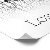 Los Angeles California Road Map Unmittelbarer Down Poster (Ecke)