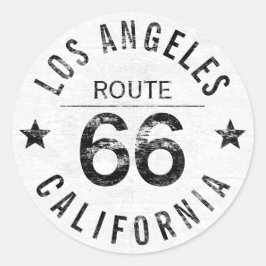 Los Angeles California Route 66 Runder Aufkleber
