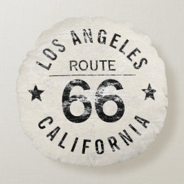 Los Angeles California Route 66 Rundes Kissen