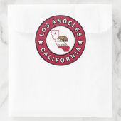 Los Angeles California Runder Aufkleber (Tasche)
