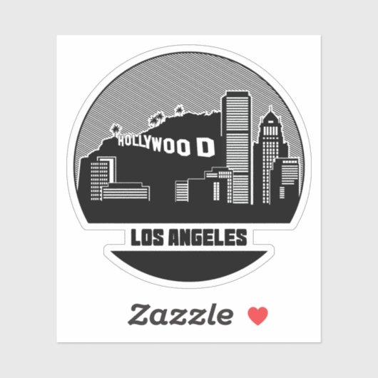 Los Angeles California Skyline Aufkleber (Blatt)
