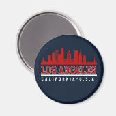 Los Angeles California Skyline City Magnet (Vorderseite/Rückseite)
