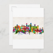 Los Angeles California Skyline Einladungspostkarte (Vorne/Hinten)