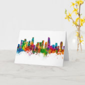 Los Angeles California Skyline Karte (Gelbe Blume)