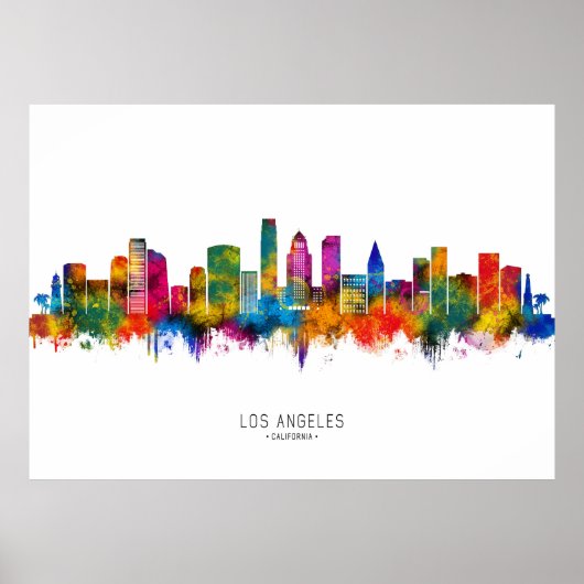Los Angeles California Skyline Poster (Vorne)