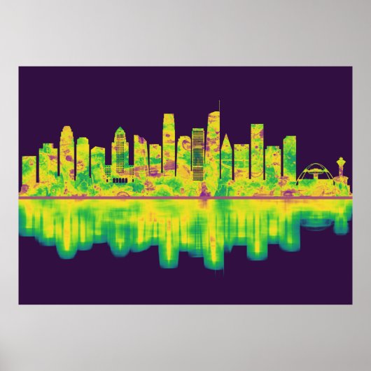 Los Angeles California Skyline Poster (Vorne)