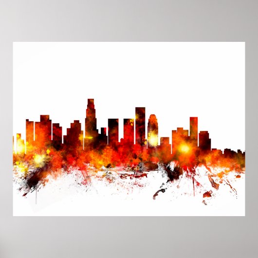 Los Angeles California Skyline Poster (Vorne)