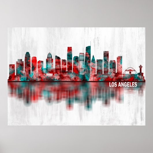 Los Angeles California Skyline Poster (Vorne)