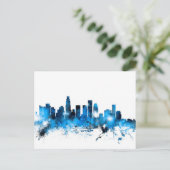 Los Angeles California Skyline Postkarte (Stehend Vorderseite)