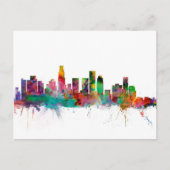 Los Angeles California Skyline Postkarte (Vorderseite)
