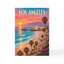 Los Angeles California Sonnenuntergang Reiseplakat