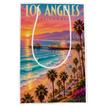 Los Angeles California Sonnenuntergang Reiseplakat