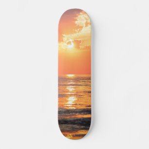 Los Angeles California Strand bei Sonnenuntergang Skateboard