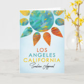 Los Angeles California Sunshine Travel Karte (Gelbe Blume)