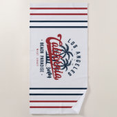 Los Angeles California Surfen Strandtuch (Vorderseite)