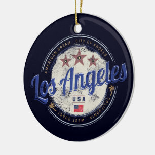 Los Angeles California USA Vintage Westküste Keramik Ornament