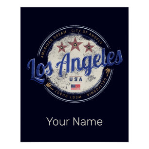 Los Angeles California USA Vintage Westküste Poster