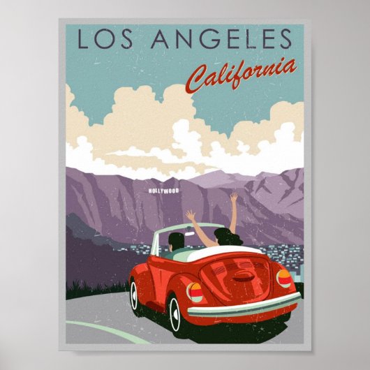 Los Angeles California Vintag Hollywood Poster (Vorne)