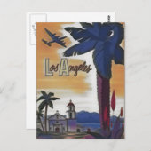 LOS ANGELES CALIFORNIA VINTAGE REISE POSTKARTE (Vorne/Hinten)