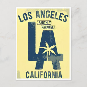 Los Angeles California Vintage Travel America Postkarte