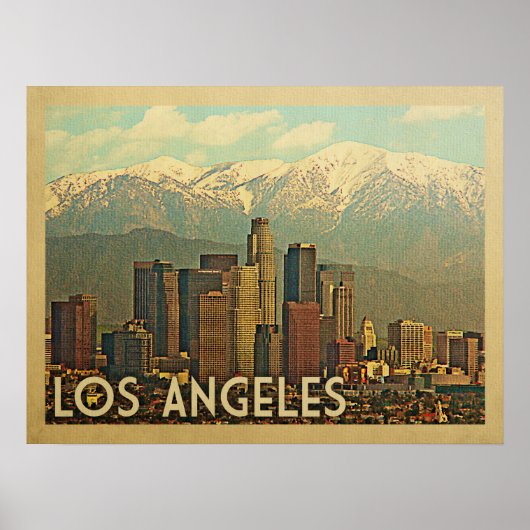 Los Angeles California Vintage Travel Poster (Vorne)