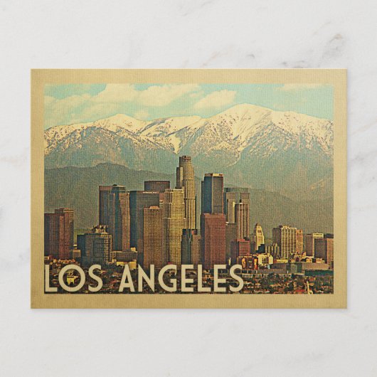 Los Angeles California Vintage Travel Postkarte (Vorderseite)