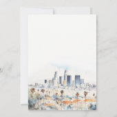 Los Angeles, California Watercolor Brautparty Einladung (Rückseite)