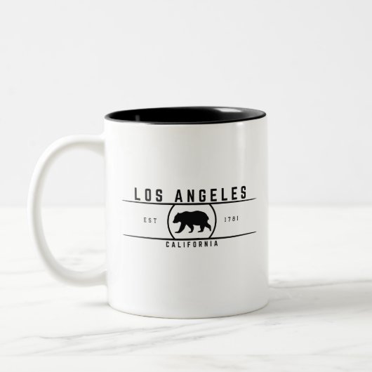 Los Angeles California Zweifarbige Tasse (Links)