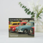 Los Angeles Car Postcard! Postkarte (Stehend Vorderseite)