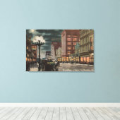 Los Angeles, CAStreet View of Broadway Leinwanddruck (Insitu (Holzboden))