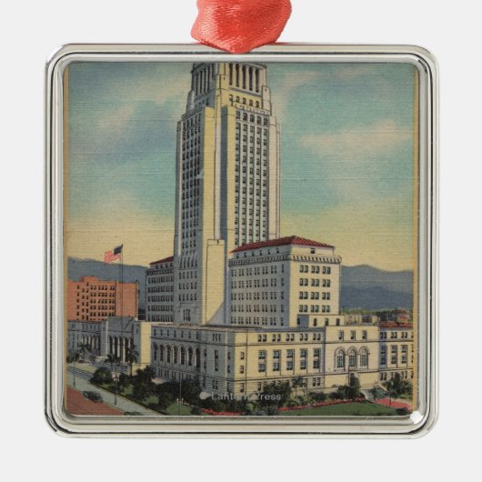 Los Angeles, CAView von Rathaus und von Silbernes Ornament (Vorne)