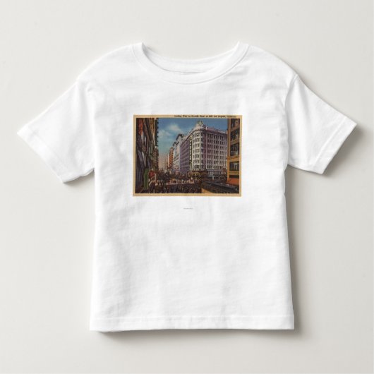 Los Angeles, CAView von Warner Bros. auf 7. St. Kleinkind T-shirt (Vorderseite)