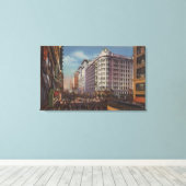 Los Angeles, CAView von Warner Bros. auf der 7th S Leinwanddruck (Insitu (Holzboden))