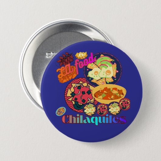 Los Angeles Chilaquiles tiefblau Button (Vorne & Hinten)