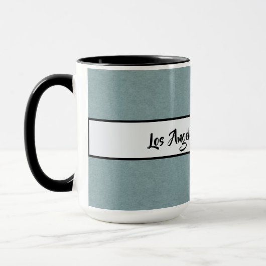 Los Angeles City Elegant Black Gray Ringer 15oz Tasse (Links)