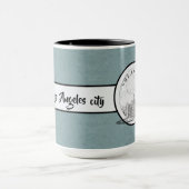 Los Angeles City Elegant Black Gray Ringer 15oz Tasse (Zentrum)