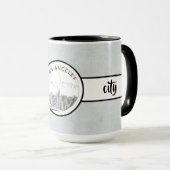 Los Angeles City Elegante Leinen Ringer 15oz Tasse (VorderseiteRechts)