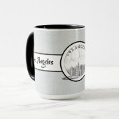 Los Angeles City Elegante Leinen Ringer 15oz Tasse (Vorderseite Links)