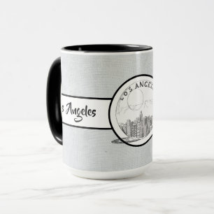 Los Angeles City Elegante Leinen Ringer 15oz Tasse