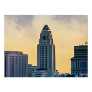 Los Angeles City Hall Skyline – Downtown LA Druck