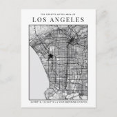 Los Angeles City Map + Location Marker Postkarte (Vorderseite)