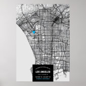 Los Angeles City Map + Ort markieren Poster (Vorne)