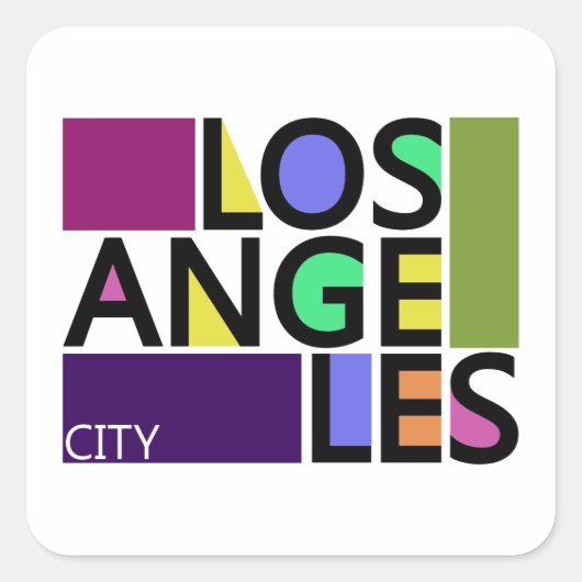 Los Angeles City Modern Typografy Stickers (Vorderseite)