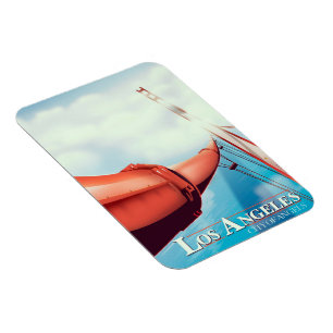 Los Angeles "City of Angels" Feriposter. Magnet