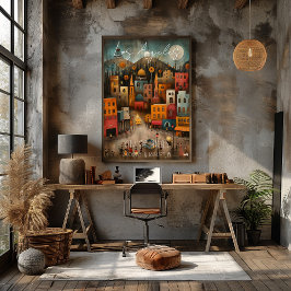 Los Ángeles: City of Angels - Whimsical Art Poster